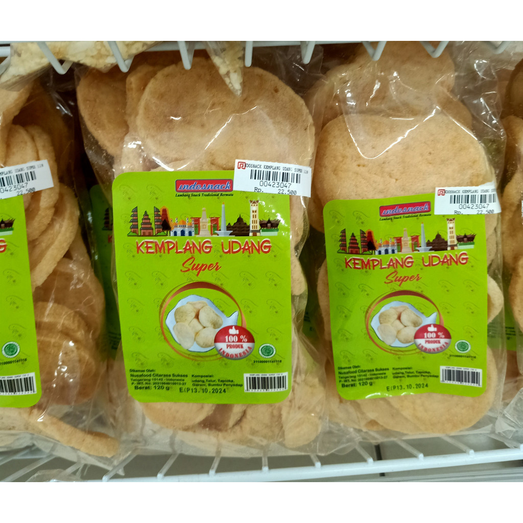 

INDO SNACKS KEMPLANG UDANG SUPER 120GR