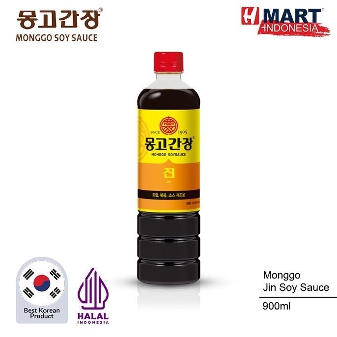 

Monggo Jin Soy Sauce - Kecap Asin Asli Korea 900ml - HALAL