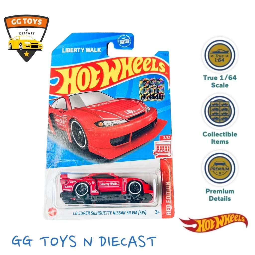 Hotwheels Hot Wheels HW Reguler LBWK LB Super Silhoutee Nissan Silvia S15 Merah Rare