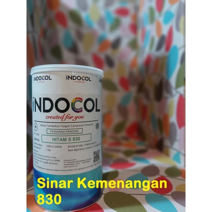 

[DIAJENG SHOP] Pewarna makanan Indocol Dark Black S- 830; Hitam S 1 kg SALE