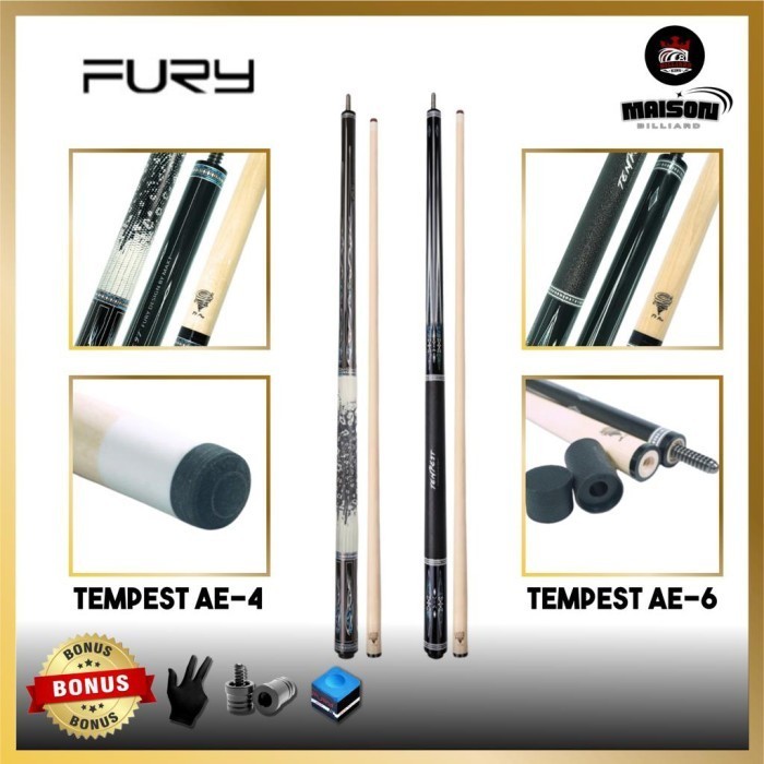 Fury AE tempest series cue play - Ae 4- Ae 6