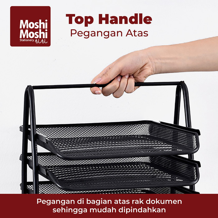 

Document Tray Desk Storage Rak Kertas File Dokumen 3 Susun Jaring Besi