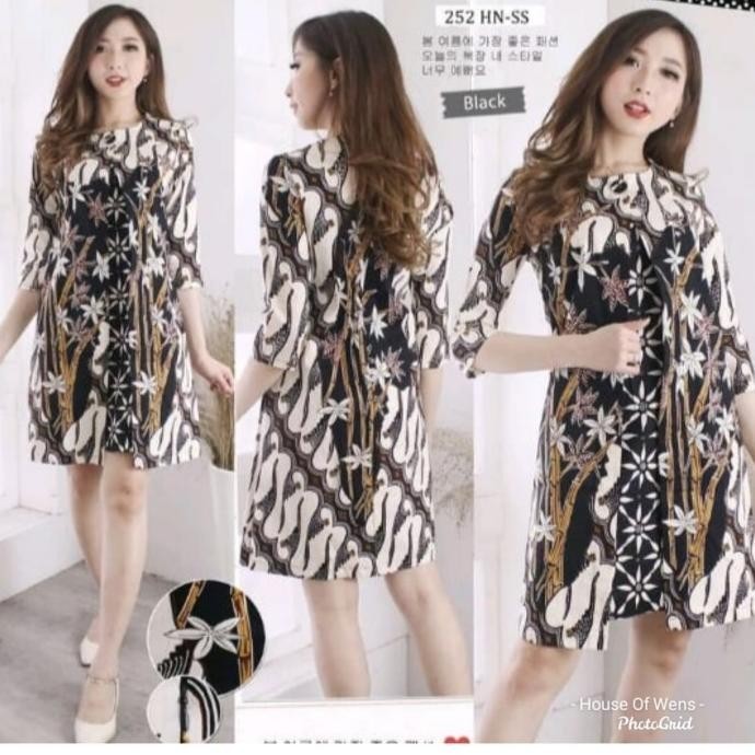 Trend Dress Batik Luwen - Baju Batik Luwen - Terusan Batik - Type 7 Limited Edition