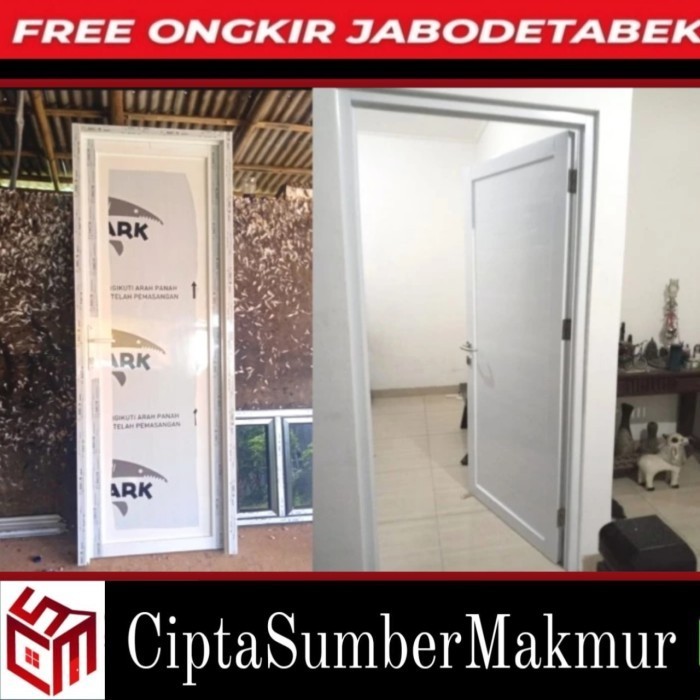 PINTU KAMAR MANDI ALUMINIUM ACP FULL PANEL MINIMALIS (FULL SET)