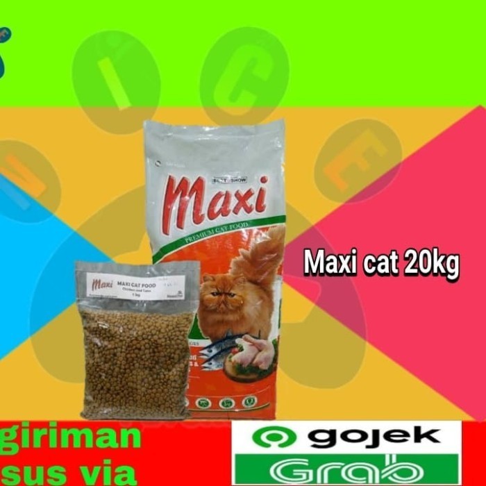 maxi cat 20 kg makanan kucing 1 karung 20 kg