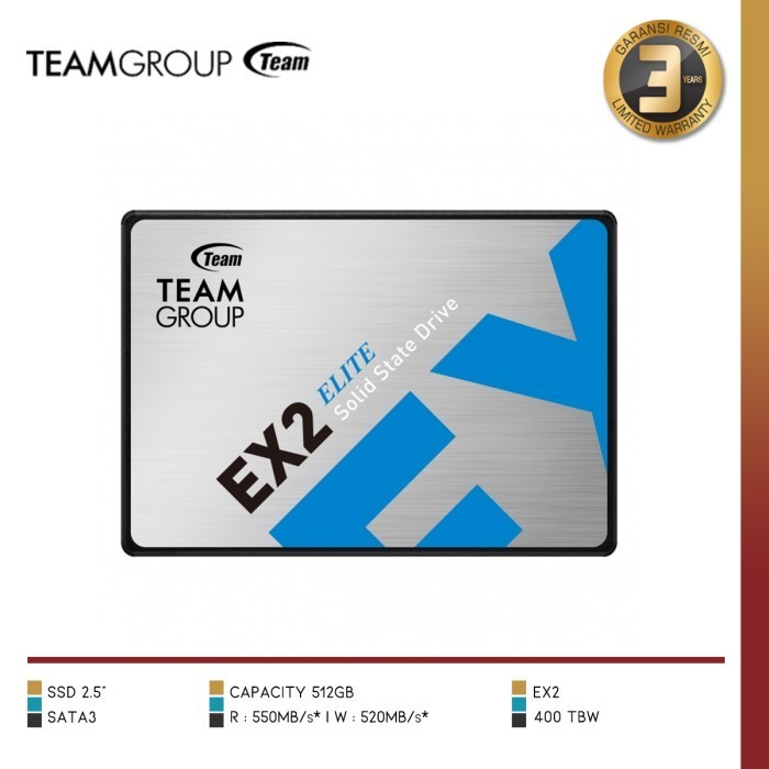 TEAM - EX2 SSD 512GB SSD SATA 512GB T253E2512G0C101 ORIGINAL BEST QUALITY
