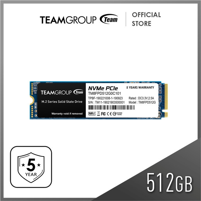 TEAMGROUP SSD M.2 PCIE MP33 PRO 512GB M-KEY NON HEATSINK ORIGINAL BEST QUALITY
