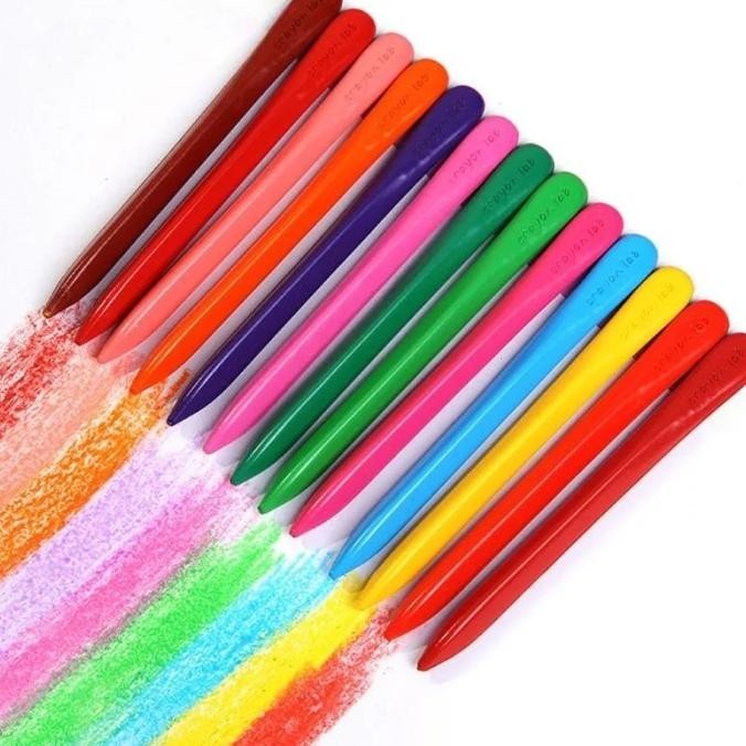 

Plastic Crayon non toxic set 36pcs - alat gambar anak krayon tahan air