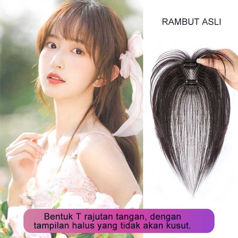 Wig rambut asli untuk wanita Memakai alami dan tidak berbekas Sesuai dengan bentuk tubuh manusia