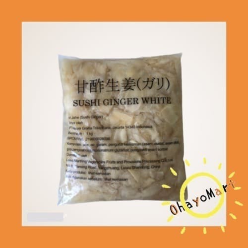 

Sushi Gari Shiro Putih / Jahe Putih Potong/ Acar Jahe Putih 1Kg