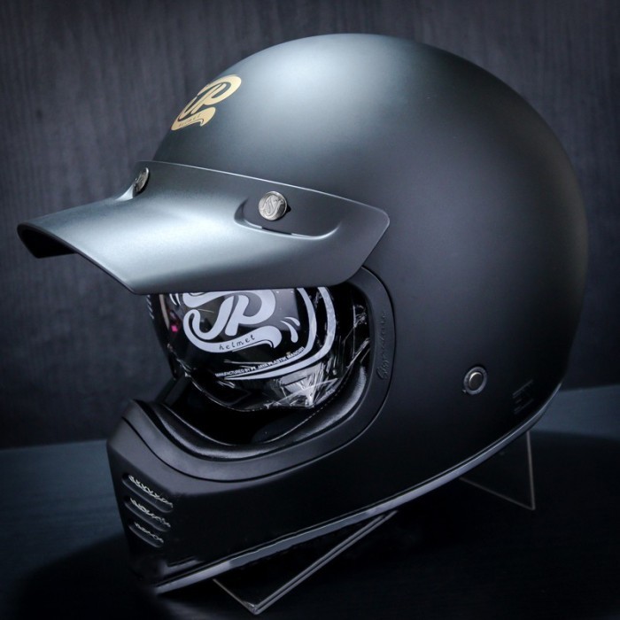 HELM JPX JP SIGNATURE BLACK DOFF GOLD RETRO CLASSIC DDRING