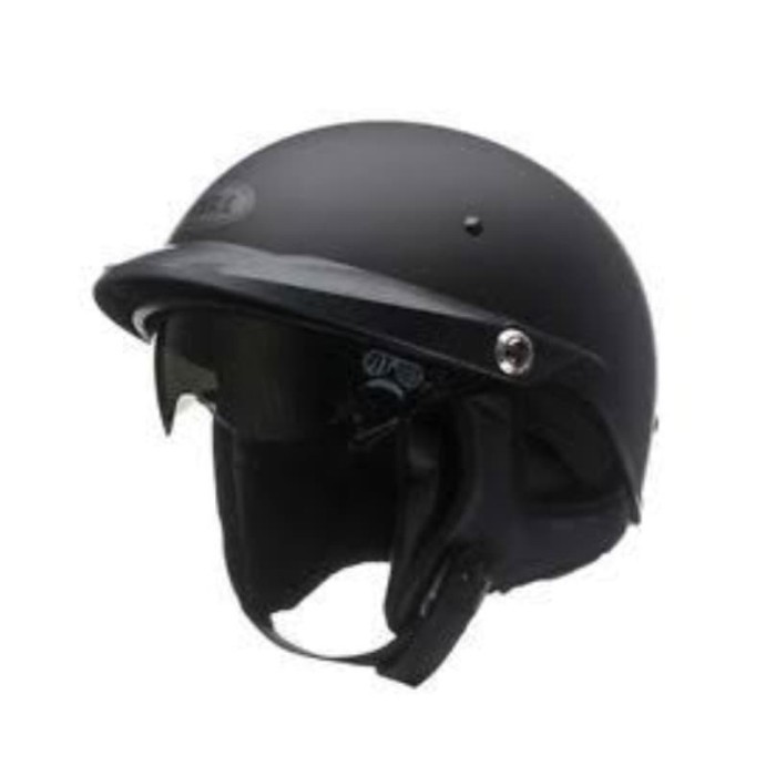 BELL PIT BOSS MATT BLACK ON HELM MOTOR BIKERS RETRO