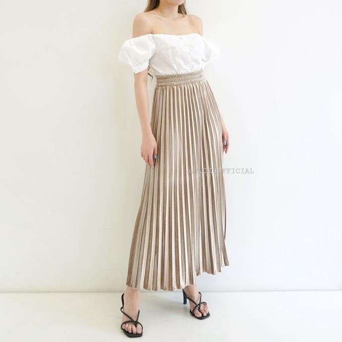 Rok Plisket Bludru / Rok Bludru Premium / Rok Velvet Bludru