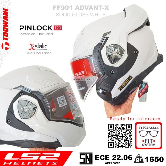 HELM LS2 FF901 ADVANT-X SOLID WHITE