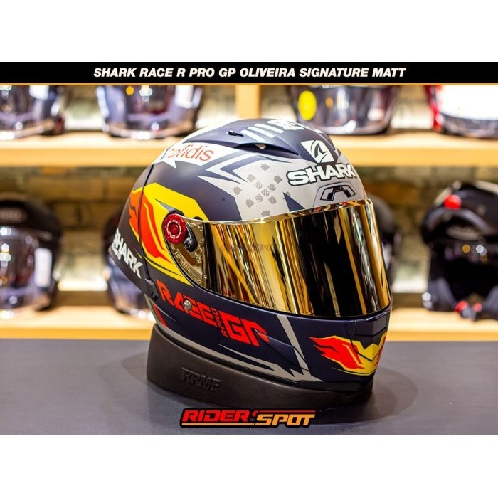 HELM MOTOR SHARK RACE R PRO GP OLIVIERA SIGNATURE MATT RACING HELMET