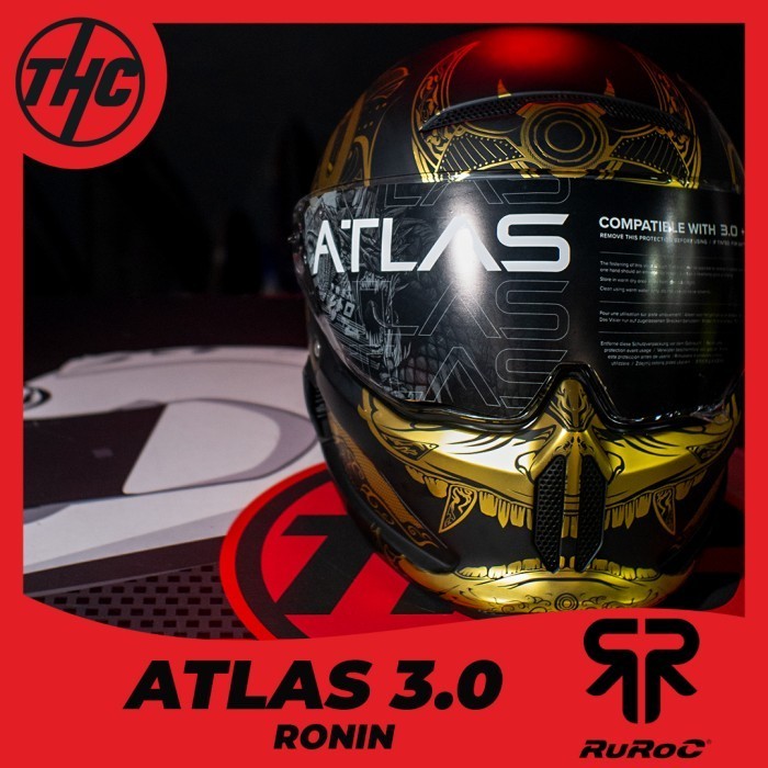 RUROC ATLAS 3.0 RONIN FULL FACE HELMET HELM RIDING