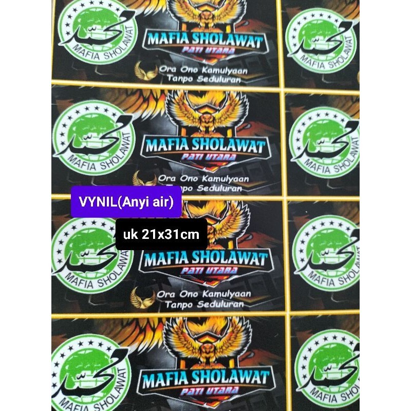 

STIKER MAFIA SHOLAWAT | STIKER ANTI AIR | STIKER VYNIL | STIKER PACK | STIKER 1 LEMBAR UKURAN 21cm x 31cm
