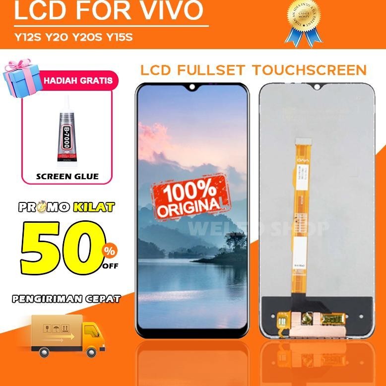 Original Lcd Vivo Y12S Y20 Y20S Y15S Touchscreen Hp Fullset Touch Screen Bagian Digitizer Layar Sent