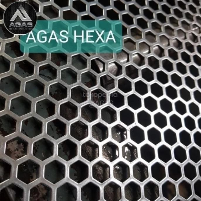 Plat Lubang Perforated Hexagonal