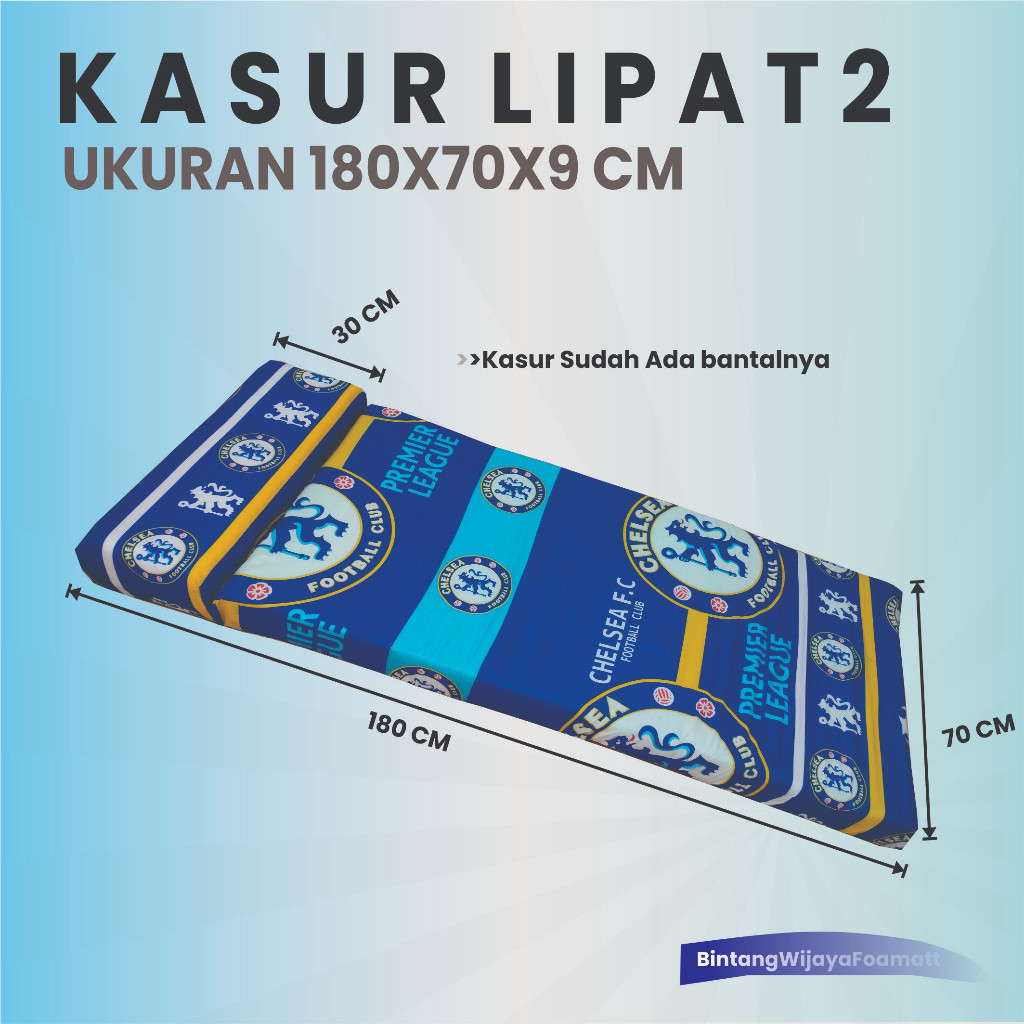 Kasur Busa / Kasur Busa Lipat 2 / Kasur Busa Murah Uk. 180 X 70 X 9 Cm