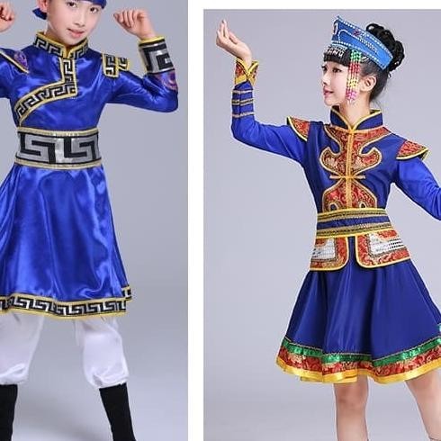 New Sale Baju Tradisional Mongolia Kostum Costum Anak Mongolia Halloween Girl Terbaik