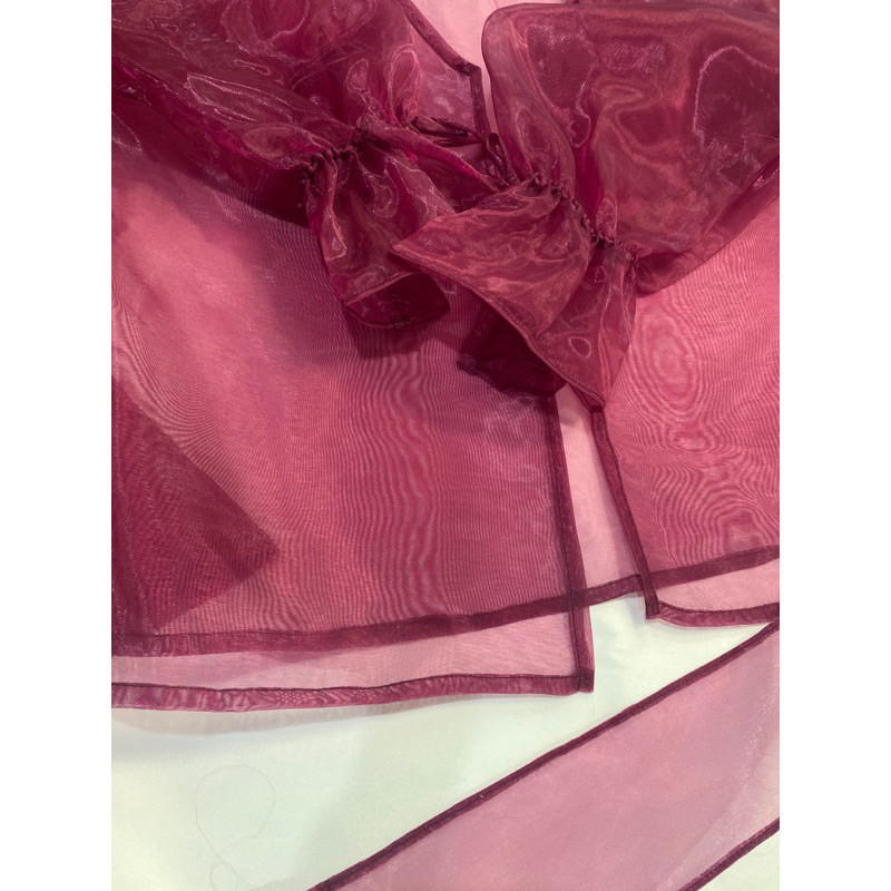 Promo Mega Sale 5.5 // [COD] Outer Organza Balon Organza Top / Cardigan Tali