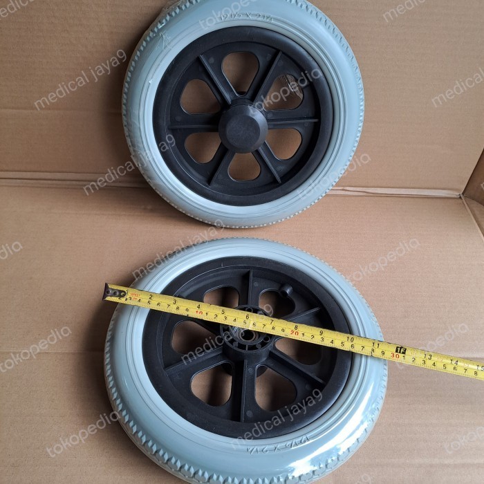 Ready Roda Uk 12 1/2x2 1/4 Ban Mati berikut Velg Kursi Roda gea Fs868L