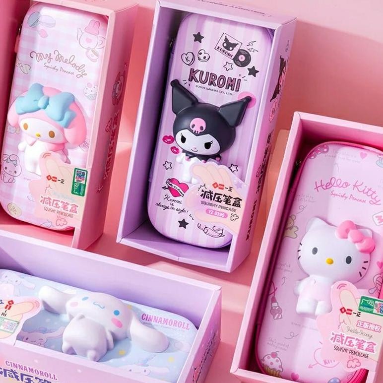 

{NEW} Kotak Pensil Sanrio Squishy Cinnamoroll Kuromi 3D Pencil Case Boneka Kado Anak Sekolah Gift Idea TERLARIS