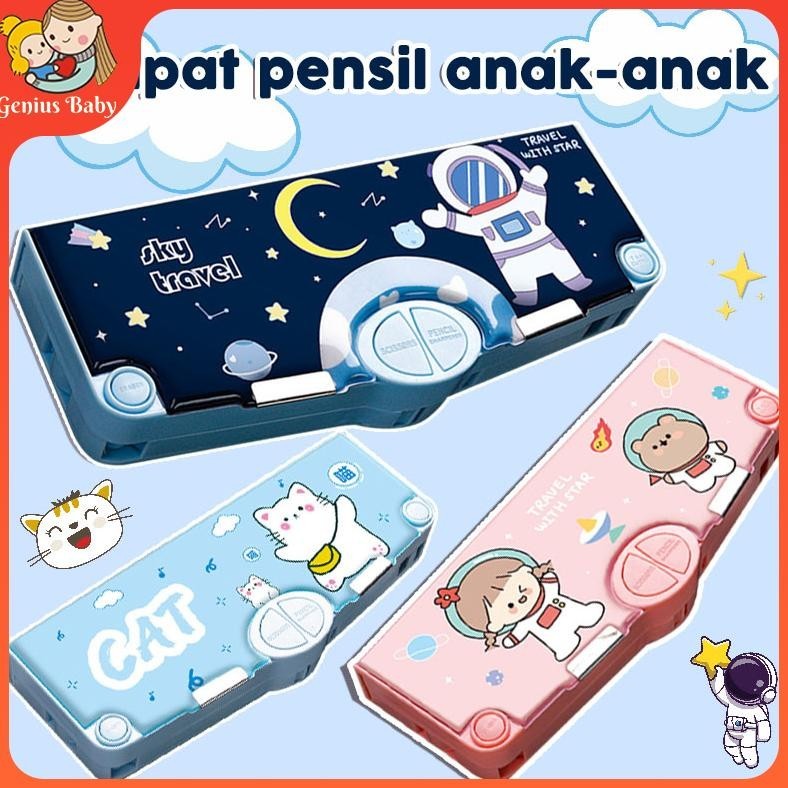 

Hot Sale Kotak alat tulis kartun kotak pensil multifungsi hadiah anak-anak untuk anak laki-laki dan perempuan tas pensil kapasitas besar Premium