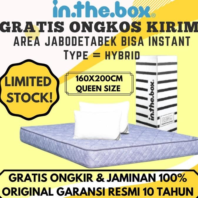 Matras Kasur Inthebox / In The Box Hybrid Memory Foam 160x200 (Queen)