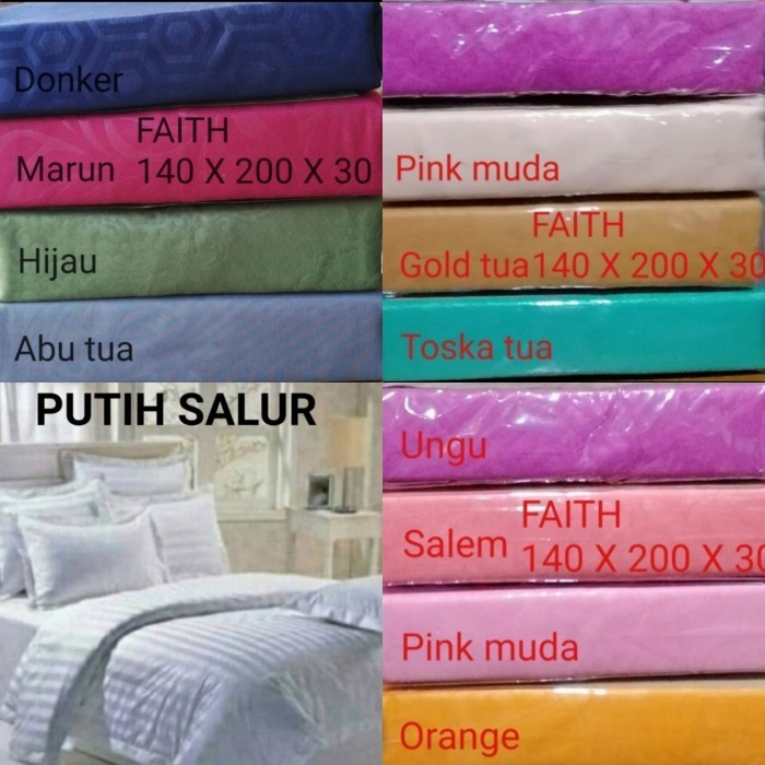 Sprei Katun Jepang Polos Motif Embos Batik Size 140 X 200 X 30