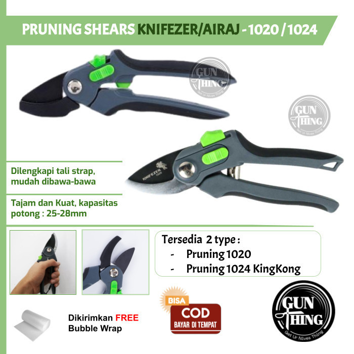 Ready Gunting Pruning 1020 - KNIFEZER / AIRAJ - Gunting Dahan Bunga Ranting