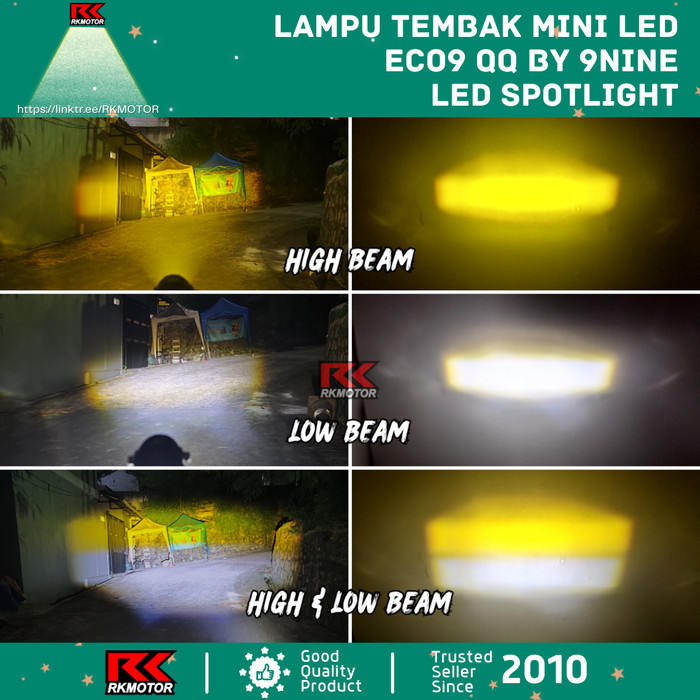 New Lampu Sorot Mini Spotlight Led Eco9 Qq Luminos 2 Warna 3 Mode Premium