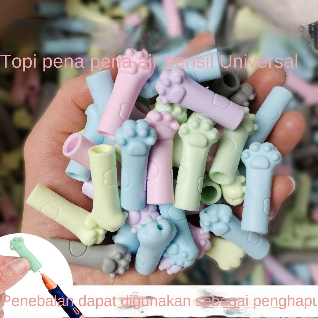 

Topi Pensil Silikon Penutup Pelindung Pena Ujung Pullover Anak-anak Extender