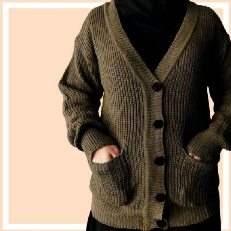 Merisa / Cardigan Saku / Cardigan Rajut / Outer / Atasan Rajut / Sweater