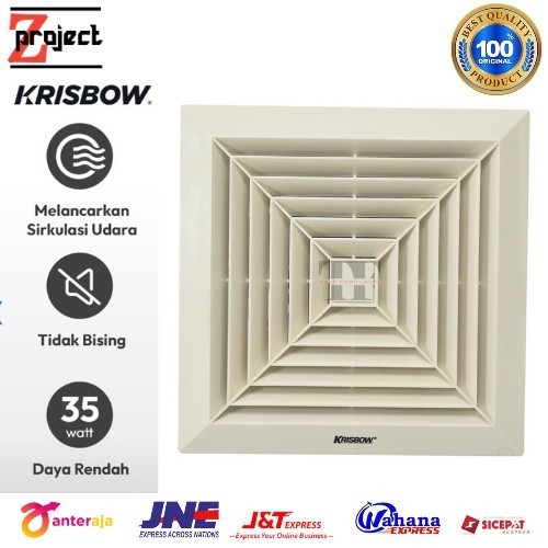 KRISBOW Exhaust Fan Plafon 10 Inch / Hexos Fan Krisbow Ceiling 10 Inch