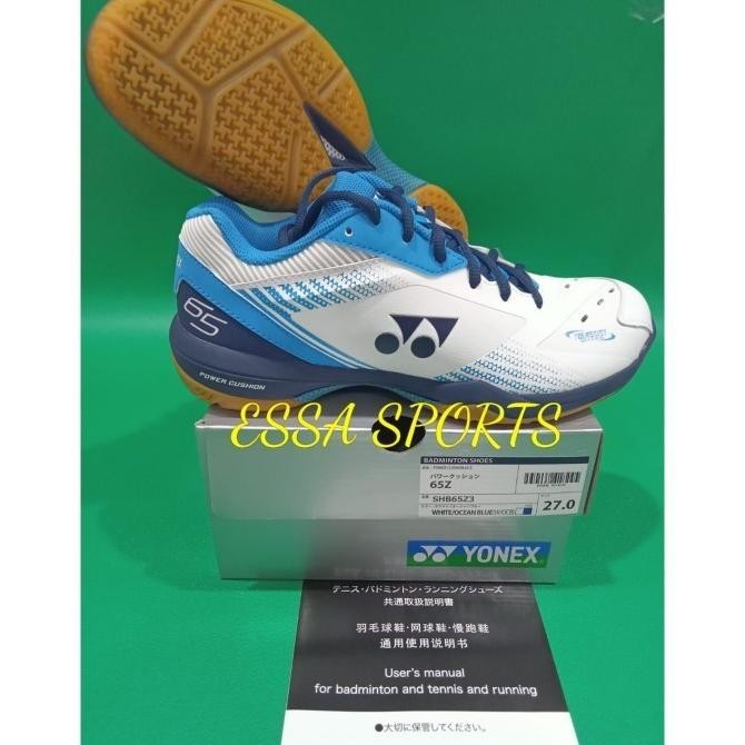 TERBARU  SEPATU BADMINTON YONEX SHB65 Z3 WHITE OCEAN BLUE JP CODE KALYNAKEIKO