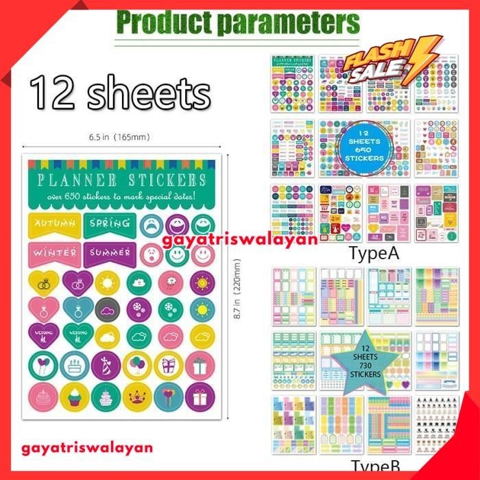 

CREATIVES DECO STICKER PLANNER DIY HANDBOOK SCRAPBOOK SCHEDULE TERJAMIN BEST