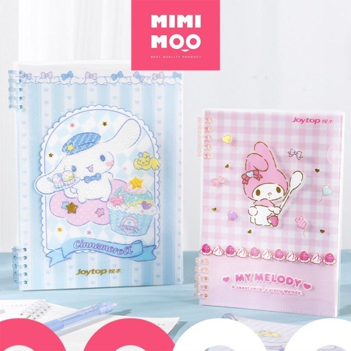 

MIMIMOO Buku Tulis Garis Binder A5 B5 Sanrio Cinnamoroll Kuromi