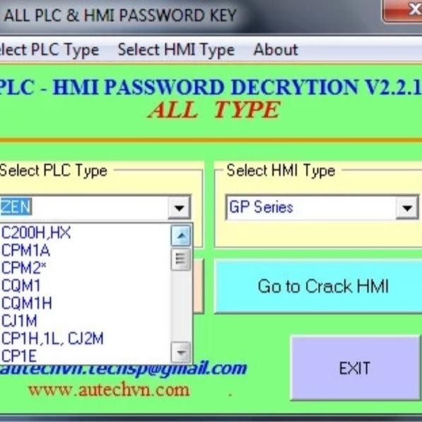 UNLOCK PLC SOFTWARE - UNLOCK CRACK PASSWORD ALL PLC HMI V2.2.1
