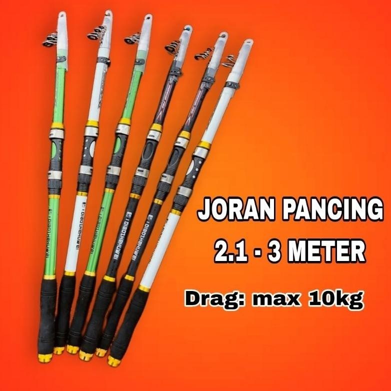 ORIGINAL PROMO Joran Pancing Carbon Telescopic 2.1M/2.4m/2.7m/3M TAFFSPORT - JORAN PANCING IKAN/JORA