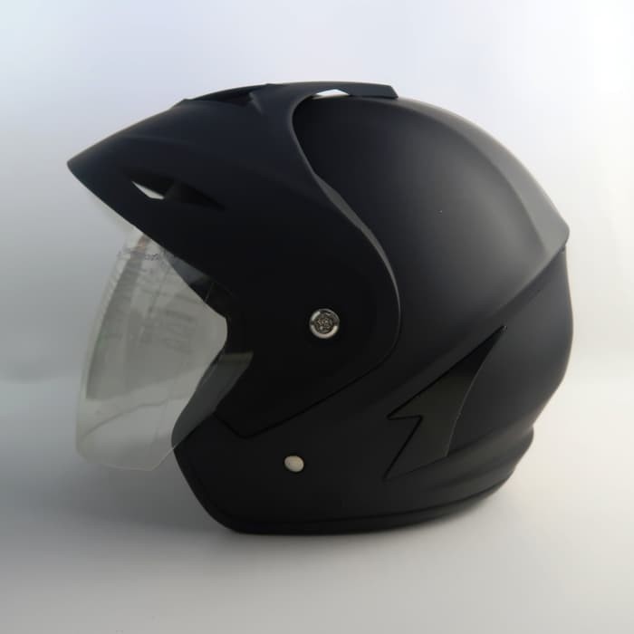 Helm 05 Ukuran Besar L - 2Xl Solid Black Doff Termurah