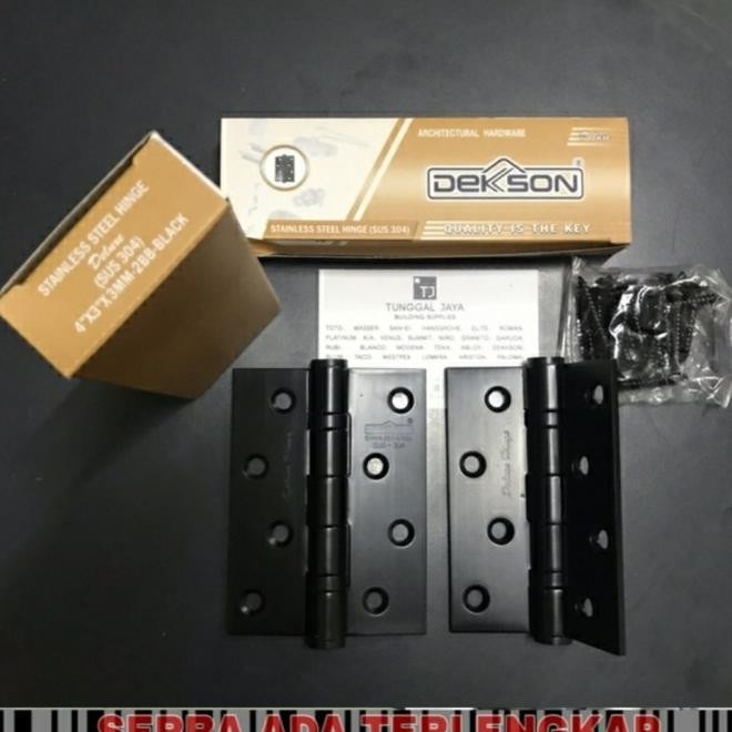 Engsel 4 Inch Dekson Black Sus 304/Engsel Pintu 4In Hitam Premium