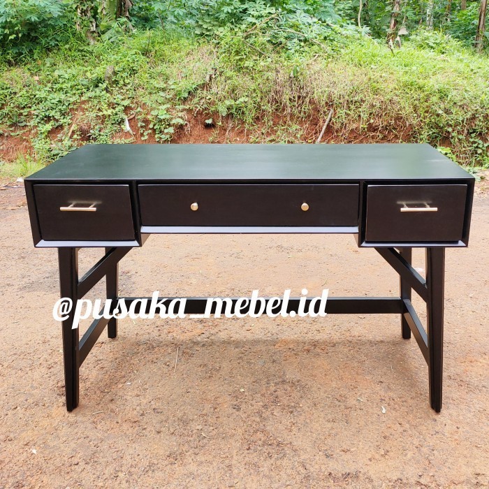 meja belajar minimalis laci, meja kerja kayu, meja Konsul laci kayu