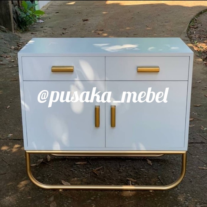 lemari rak buku, bufet lemari minimalis duco kombinasi besi, meja rak