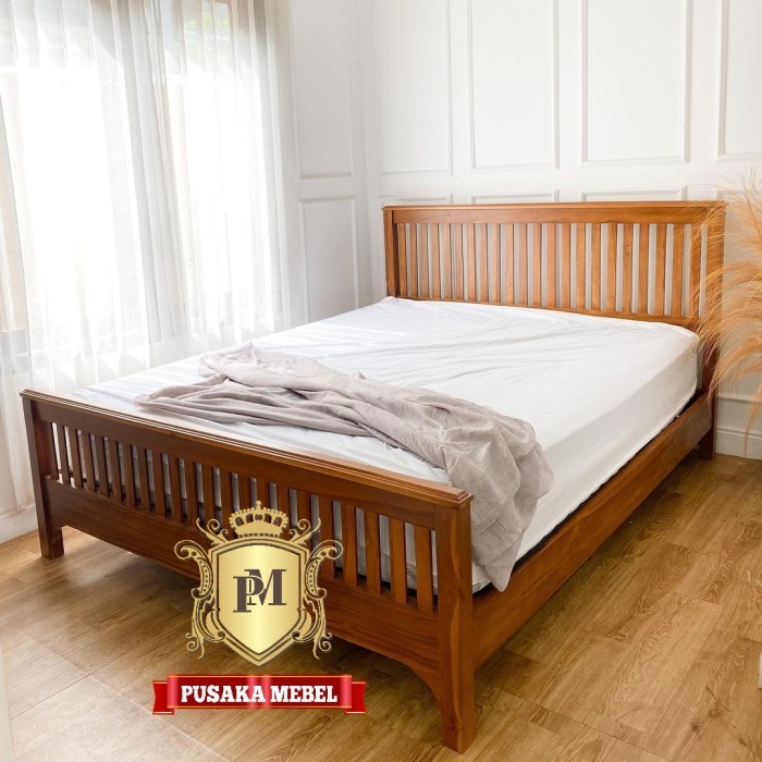 tempat tidur minimalis jati, dipan minimalis jati, dipan anak murah - 120x200