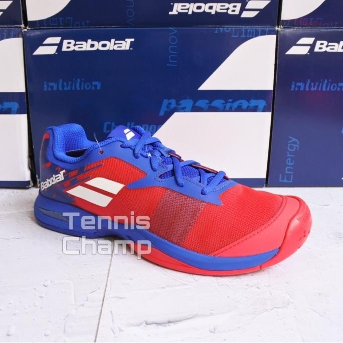 Sepatu Tenis Babolat Jet Junior Poppy Red/ Tennis Shoes Babolat Ori