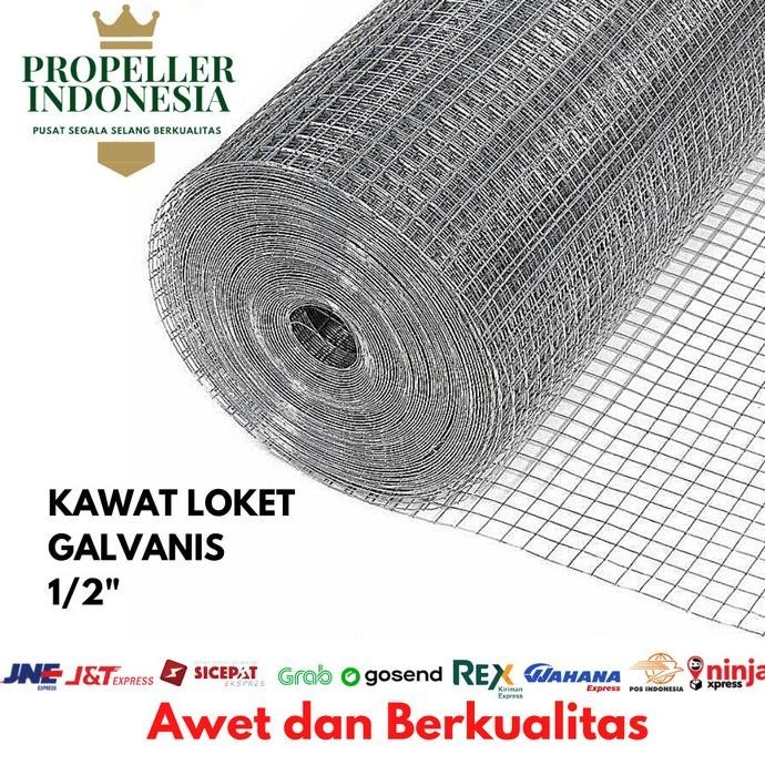 Kawat Loket Galvanis Putih 1/2 Inch Kawat Ram Putih Kawat Ayam Kandang