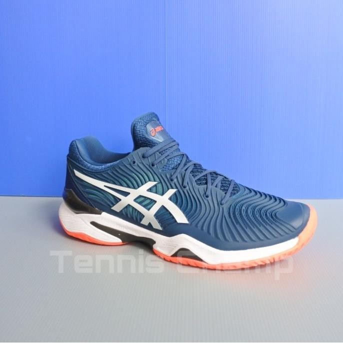 Sepatu Tenis Asics Court FF 2 Mako Blue White/ Tennis Shoe Asics Ori