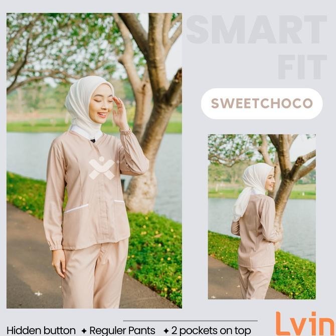 Lvin Baju Seragam Suster Hana Series Long Sleeve / Nanny Uniform/Serag